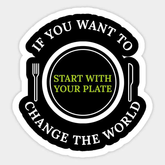 Start With Your Plate Vegan, Veganism, Plant Based Sticker by OldCamp